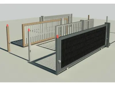 Automatic Sliding Gate 3D model