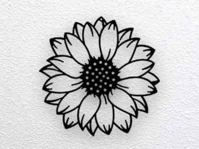 Flower Wall Art 3D print model 12
