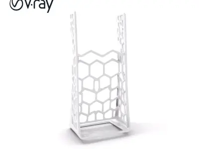 Hexagonal Metal Mesh Stand model pack for architectural visua... Low-poly 3D model
