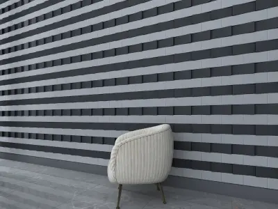 3d Wall panel Low-poly 3D model 5