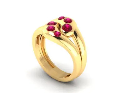 Diamond Knot Ring 3D print model