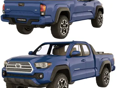 Toyota Tacoma extended cab 2017 3D model