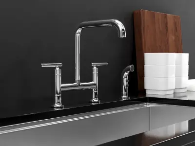 STAGES 45 inch Undermount Single Bowl Kitchen Sink 3D model