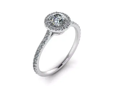 Jewelry Ring Diamond 3D print model