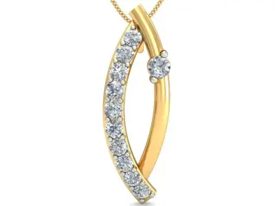 Solitaire Women Pendant 3dm STL OBJ FBX Renders Details 3D print model 84