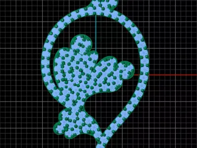 free jewelry pendant Free 3D print model 2