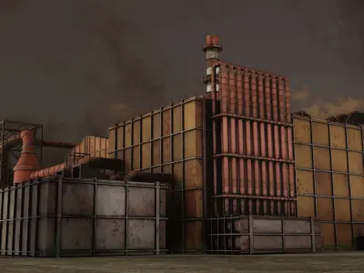 Industrial landscape 3D model