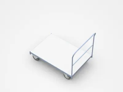 Container Cart On Wheels 3D model