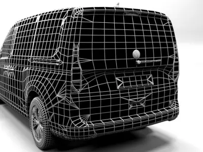 CADDY MAXI PASSENGER Low-poly 3D model