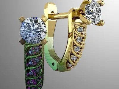 Earrings 40 3D print model