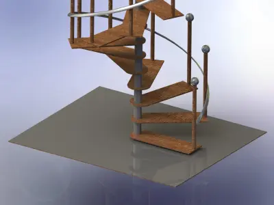Helical stairs  Free 3D model