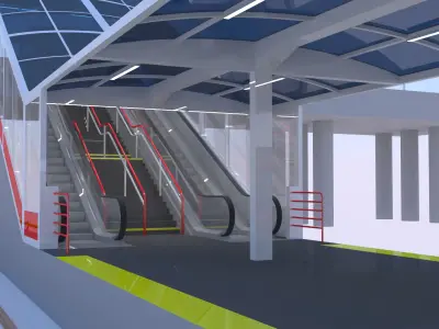 London metro station IV 3D model