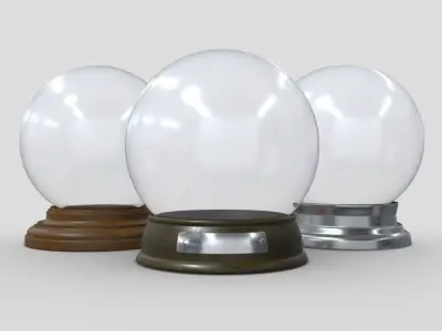 Glass Ball Pack Low-poly 3D model