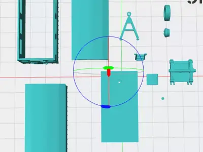 Tractor trailer people 3D print model