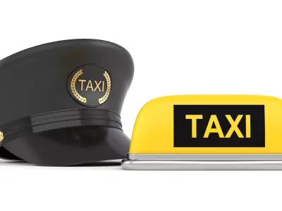 Taxi Driver Cap 3D model