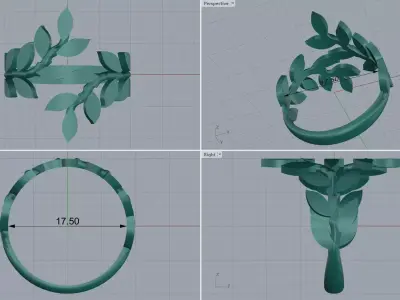 ring woman  3D print model 100