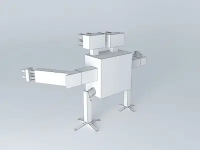walker robot with eyes Free 3D model