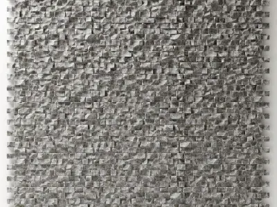 Wall brick rock decoration n1  3D model