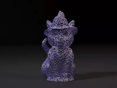 Cat in a hat 2 3D print model