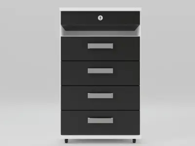 Chest of drawers  Five Drawers Free low-poly 3D model