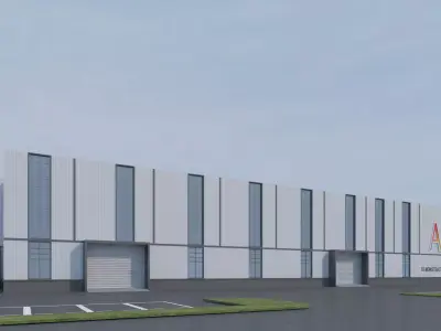 Industrial Building Factory 3D model