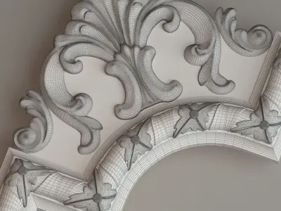 Molding with corner elements Gaudi Decor 3D model