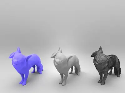 Funny dog 29 Low-poly 3D model