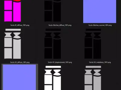 Womens Socks 3D model