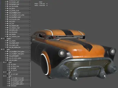 Futuristic flying car 9 3D model