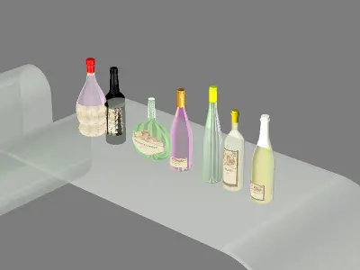 Luxury Wine Bottles MAX 2011 3D model