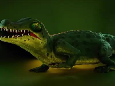 Little Lizard  Low-poly 3D model