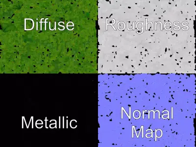 Leafy Bush Sphere model pack Low-poly 3D model