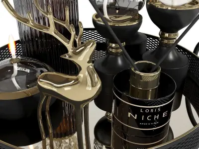Decorative set 5 3D model buy