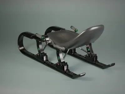 Modern Sport Kicksled Low-poly 3D model