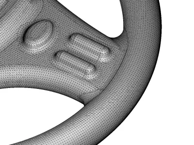 Plastic Exquisite Steering Wheel Toy 3D model