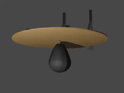 Boxing speed bag Low-poly 3D model