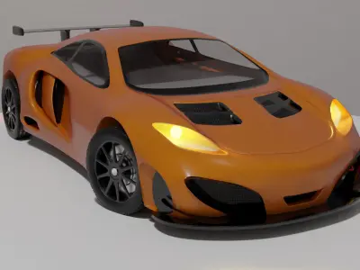 Mclaren 12c Low-poly 3D model