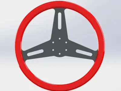 Steering wheel 3D printable model 3D print model