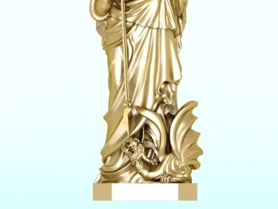 Mother Mary holding  jesus - Mother Mary With Baby Jesus   3D print model