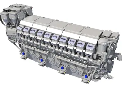 V20 Propulsion Diesel Engine 3D model