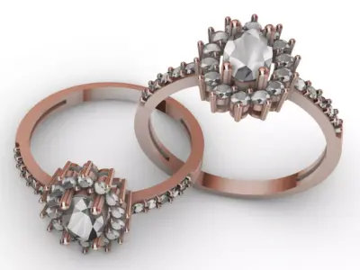 Ring Lady Fashion R-003 3D print model