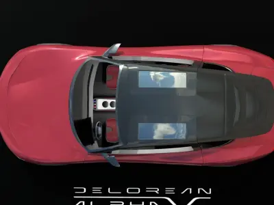 DeLorean Alpha 5   Rigged 3D model