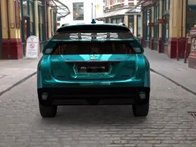  mitsubishi eclipse cross turquoise 3D model