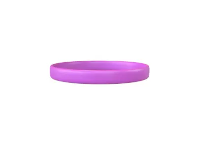 Silicone Wristband v1 007 Low-poly 3D model