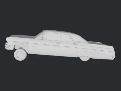 vintage lowrider car 3D print model