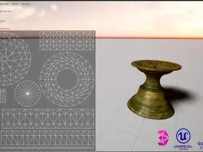 CandLestick UE4 Free low-poly 3D model