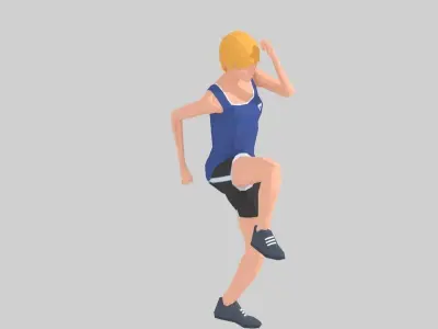 Run  Exercise Woman Animation Low-poly 3D model