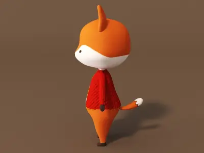Cartoon fox 3D model order