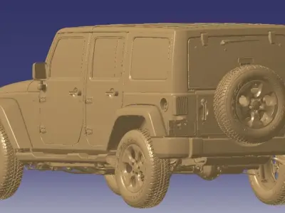 Jeep Wrangler Unlimited Sahara 2013 Vehicle 3d scan model  3D model