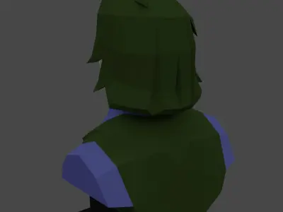 Low poly Joker bust for paper craft 3D print model